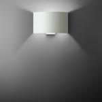 Combi Wall Lamp with switch Gx24q 2 1x18w lampshade laminado algodón Chrome