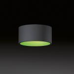 Domo ceiling lamp Recto LED 3x3W - Outdoor Graphite indoor Green