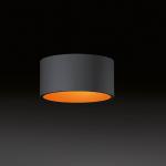 Domo lâmpada do teto Recto LED 3x3W - Ao ar Livre Grafite interior laranja