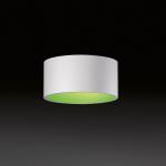 Domo plafonnier Recto LED 3x3W - Extérieure blanc intérieur Vert