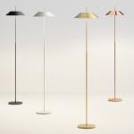 Mayfair Floor Lamp 147cm 1xLED 2,4W + 1xLED 16,8W dimmable lampshade of steel - Lacquered white matt
