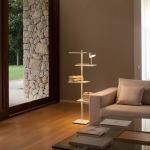 Suite Floor Lamp Large with light of Reading dimmable - Lacquered Brown ocuro mate