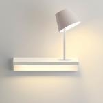 Suite Wall Lamp with light of Reading right - Lacquered Brown ocuro mate