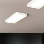 Up ceiling lamp rectangular 1 x plate LED 50w - Lacquered white matt