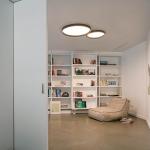 Up ceiling lamp Round Doble 2 x plate LED (30w + 43w) - Lacquered Graphite mate
