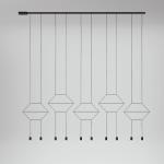 Wireflow linear Pendant Lamp 200cm 6xLED 4,5W dimmable - Lacquered Black