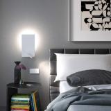 Flat Wall Lamp rectangular Glass PL26W + LED 3W white