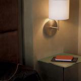 hotel Wall Lamp white lampshade square Beige
