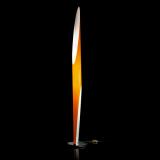 Shakti 200 lámpara de Lampadaire Chromé Plexiglas orange (bouch