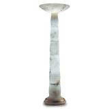 lámpara de Lâmpada de assoalho Patine rojizo Alabastro branco