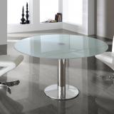 Alba Extendable dining table Stainless Steel/Glass hardened