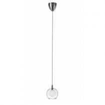 Double Pendant Lamp 1 G4 20W Glass bola Nickel mate