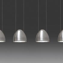 LED oval Pendant Lamp linear 4 lights LED 3w Aluminium