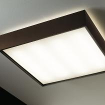 Quadrat 120x120 ceiling lamp 2G11 2x55w Wood Natural