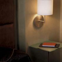 hotel Wandleuchte níquel Matt lampenschirm quadrat