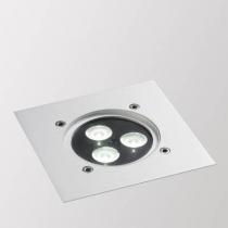 Tactic 3 S Square Recessed suelo LED 3x1w 6500ºK