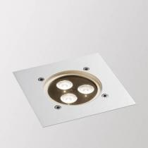 Tactic 3 S Square WW Recessed suelo LED 3x1w 300ºK
