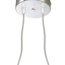 Stand lamp Pendant Lamp Round Chrome 2 cables Transparent