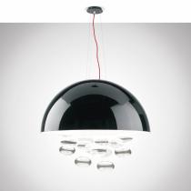 Abside Pendant Lamp Chrome 90cm Black 1L
