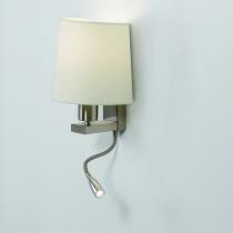 Firenze Wall Lamp E27 23W+LED 3W 1int. Nickel Satin