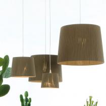 Rafia M Pendant Lamp E27 1x70W lampshade beige and floron