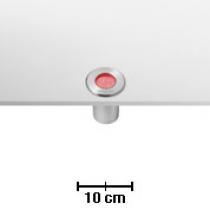 Neutron 0 Inox LED Rot Clear 0,3 W
