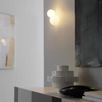 Bruco Wall Lamp nÃ­quel/Glass white 12x13x19cm 1x42w