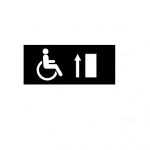 Led me go Panel exit handicap flecha arriba
