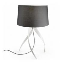 Medusa Lampe de table 75cm 1xE27 18W - blanc abat-jour Gris
