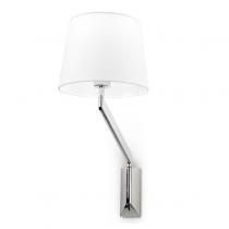 New hotels Wall Lamp 1xE27 Max 18W - Chrome lampshade White