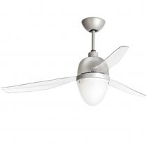 Swing metal Eco Fan with light ø104cm 3 blades Transparent