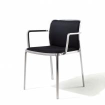 Audrey Soft chair with arms Aluminium Shiny (2 units