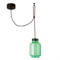 Raw Pendant Lamp 1xLED Cree 14W - dark brown Diffuser Green