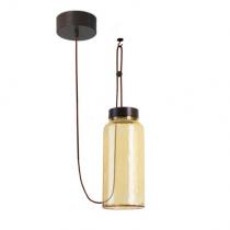 Raw Pendant Lamp 1xLED Cree 14W - dark brown Diffuser ámbar