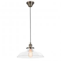 Vintage Pendant Lamp 1xE27 - Patiné Diffuser Transparent