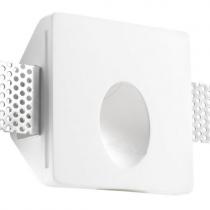 Secret Embutida quadrado gesso LED 1x1w 3000K branco