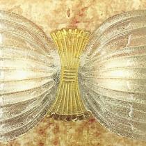 Butterfly P luz de parede Ouro Vidro Grandes Hoja Ouro