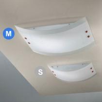 Mille rectangular Ceiling lamp 60cm E27 3x46w White/White