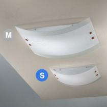 Mille rectangular Ceiling lamp 45cm E27 2x46w White/White