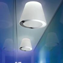 Vulcanino ceiling lamp indoor S white/Natural/Chrome