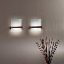 Wood luz de parede branco 23cmx25cmx12cm