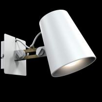 Looker Wall Lamp to arm 1L 1x15w E27 white/Wood