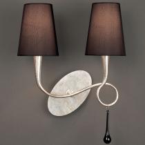 Paola Wall Lamp 2 arms 2xE14 40w Silver