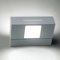 Bloc luz de parede Lacado + Cinza metalizado Módulo de uno