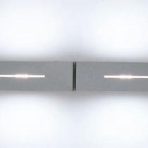 Bloc luz de parede Lacado + Cinza metalizado Módulo de dos