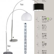 Arcs lámpara von Stehlampe 1xE27 100w Chrom
