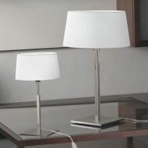 Cala 10 Table Lamp Nickel Satin ø22cm wrinkled fabric