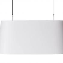 Oval luz Lámpara Colgante 2x60w E27 blanco