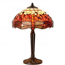 Carla Table Lamp tiffany 1L E27 30cm marrón ocre