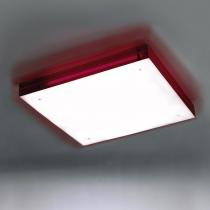 Box C70 deckeleuchte dimmable Fluo 4x14/24W (G5) - Rot